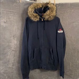 Hollister fur-lined Hooded Sweatshirt Men’s Large